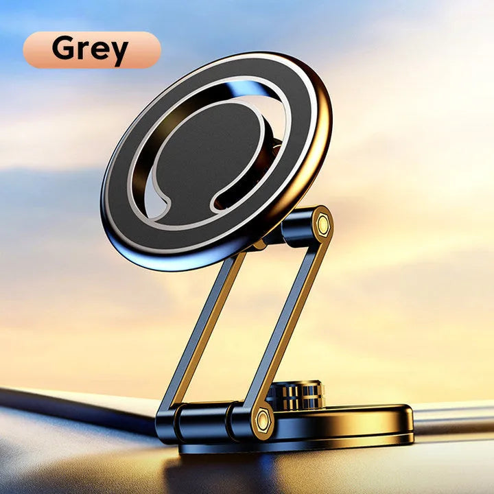 Telescopic folding floating screen car phone holder with magnetic mount for instrument panel