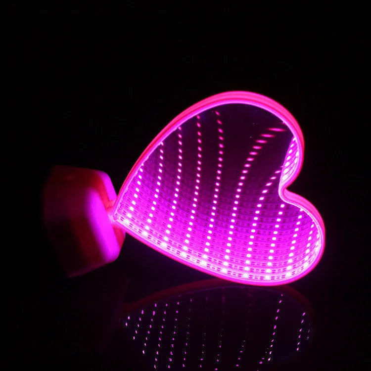 LED double-sided love tunnel light in rose red colour measuring 16cm long