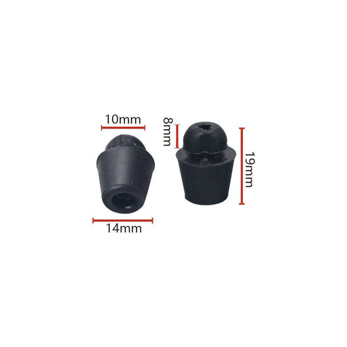 10 black rubber automobile buckle clips for machine cover and trunk shock absorption applications