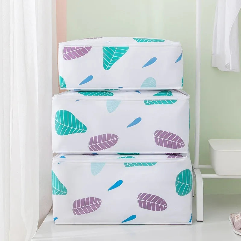 PEVA dust-proof quilt storage bag in small medium large sizes for bedroom clothing and quilt storage