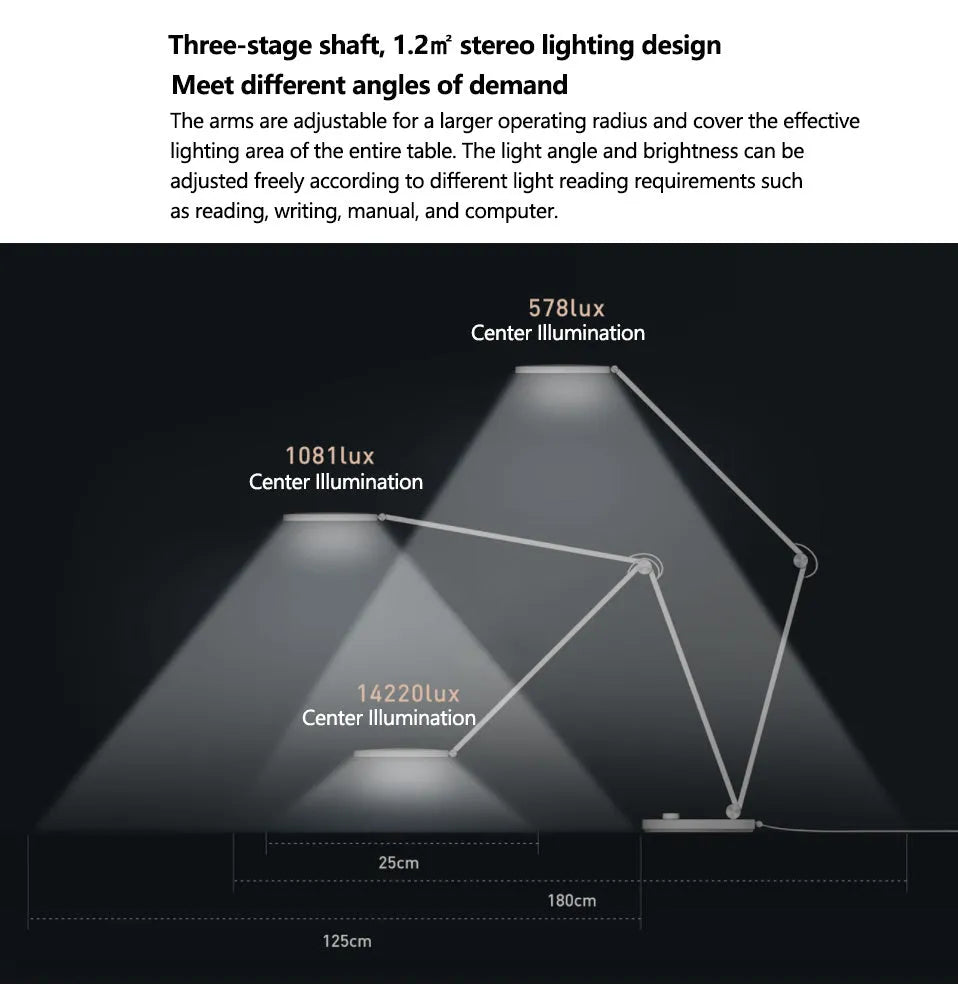 ProLED intelligent eye protection folding desk lamp with adjustable colour temperature and smart connectivity