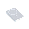 Pink purple white magnetic wireless power bank showing 20000mAh capacity and 20W output