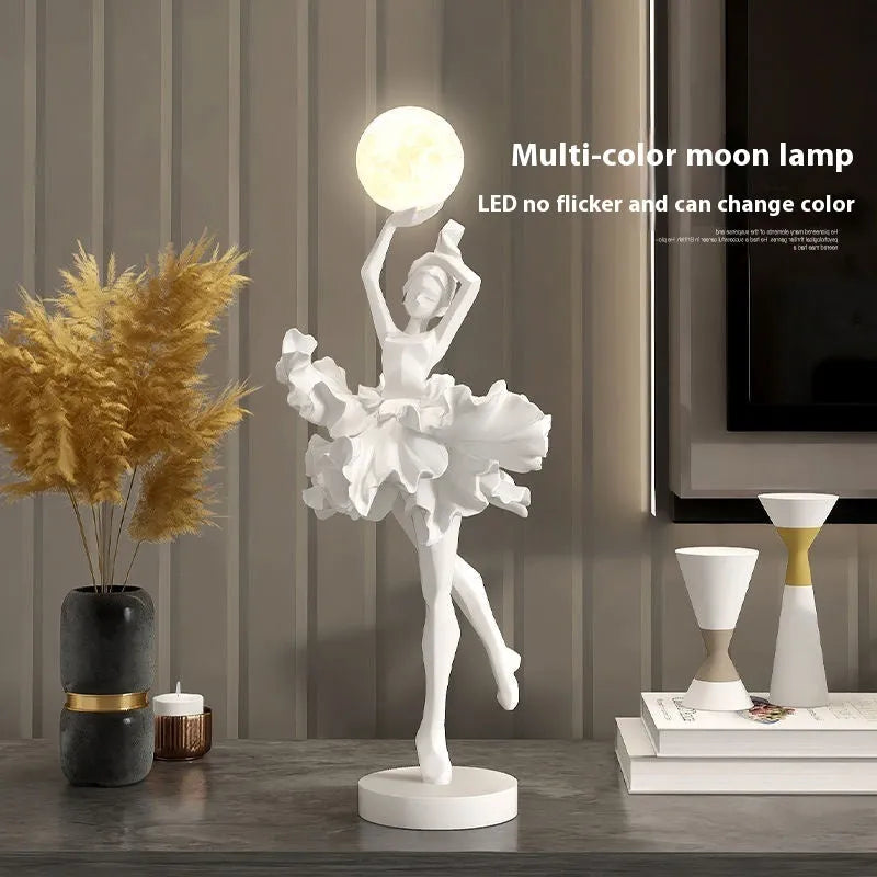 Resin atmospheric small night lamp with modern styling and USB charging