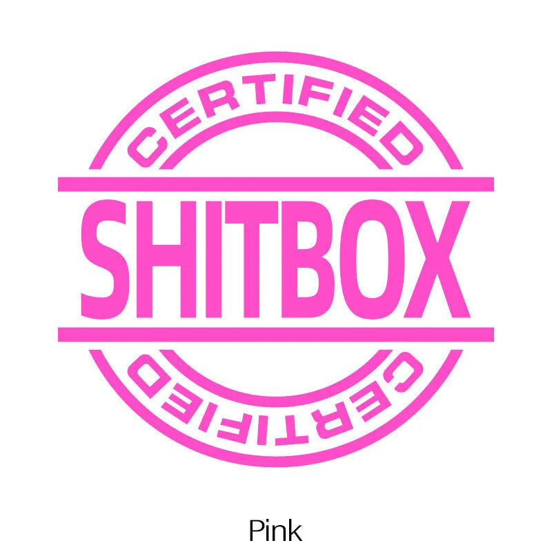 13x12cm vinyl car body sticker shown in selected colour on a vehicle panel.