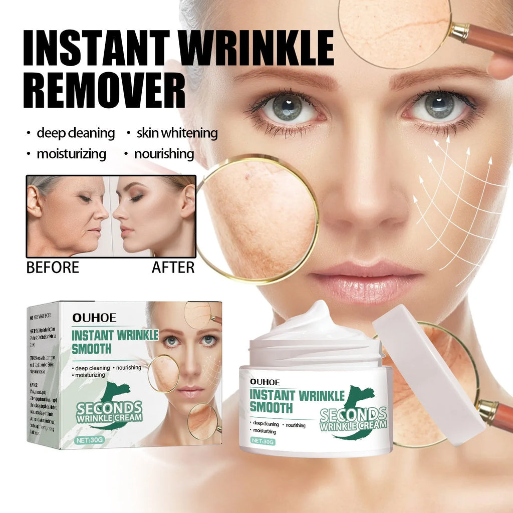 30g anti-ageing anti-wrinkle face cream container with hydrating properties