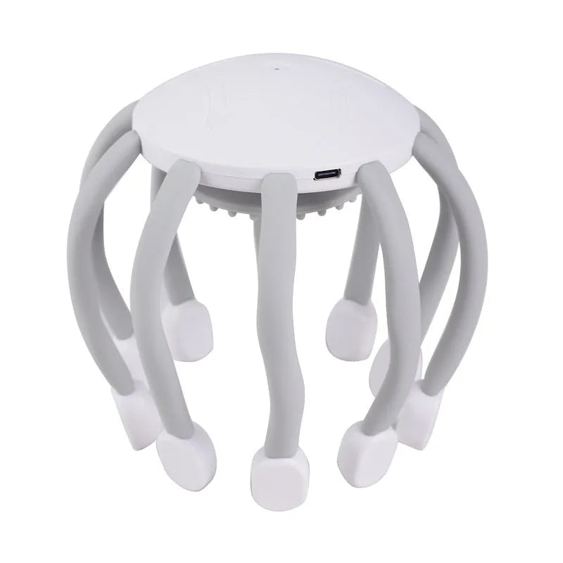 Black USB head massager with multiple claws for scalp vibration relaxation