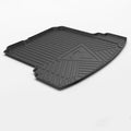Black carbon fibre pattern car boot protector pad for vehicle cargo area