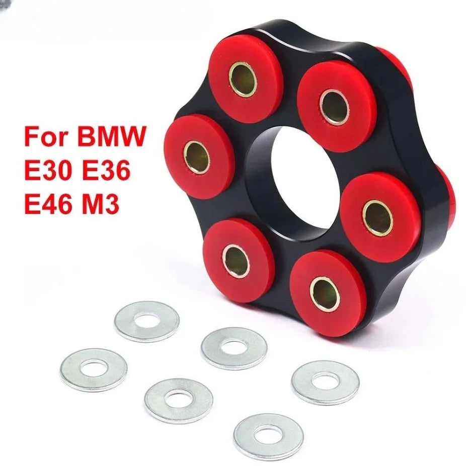 Red polyurethane aluminium BMW drive shaft connecting plate bracket for E-series vehicles