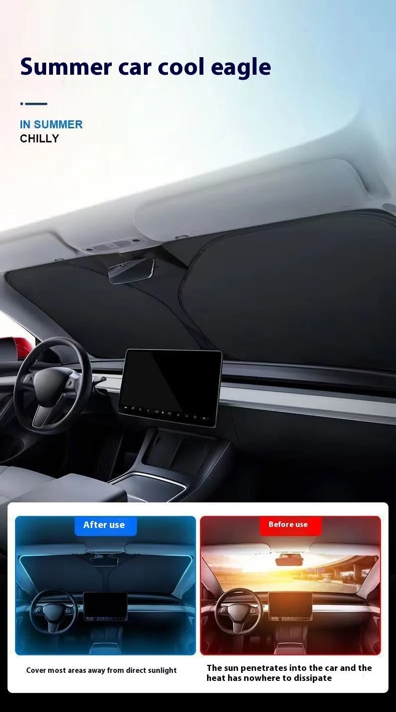 Titanium silver aluminium foil car sunshade for windscreen heat insulation and UV protection