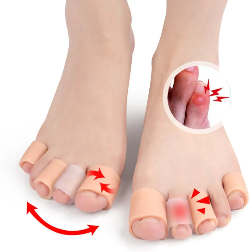 Soft SEBS high heel toe protectors in skin colour, transparent and white, S/L sizes, one pair