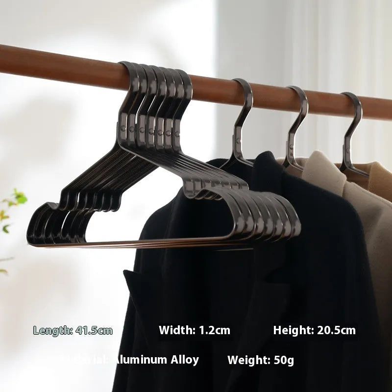 Elegant black non-slip anti-rust clothes hanger with modern minimalist design for trousers and ties.