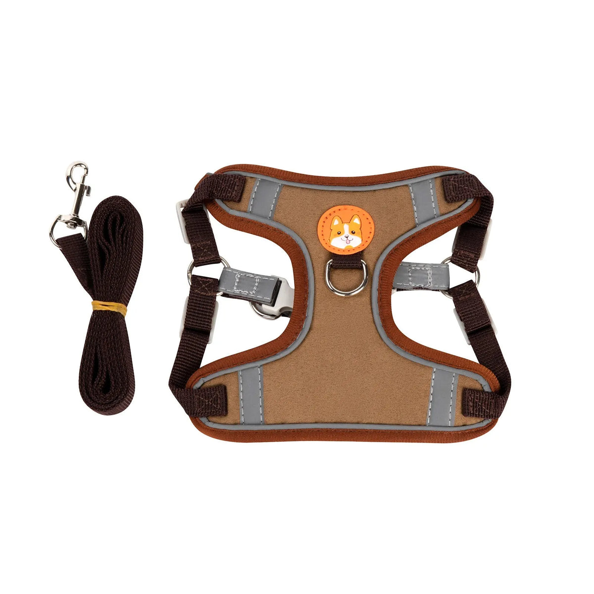 Adjustable dog harness with haulage rope attachment in multiple colours and sizes
