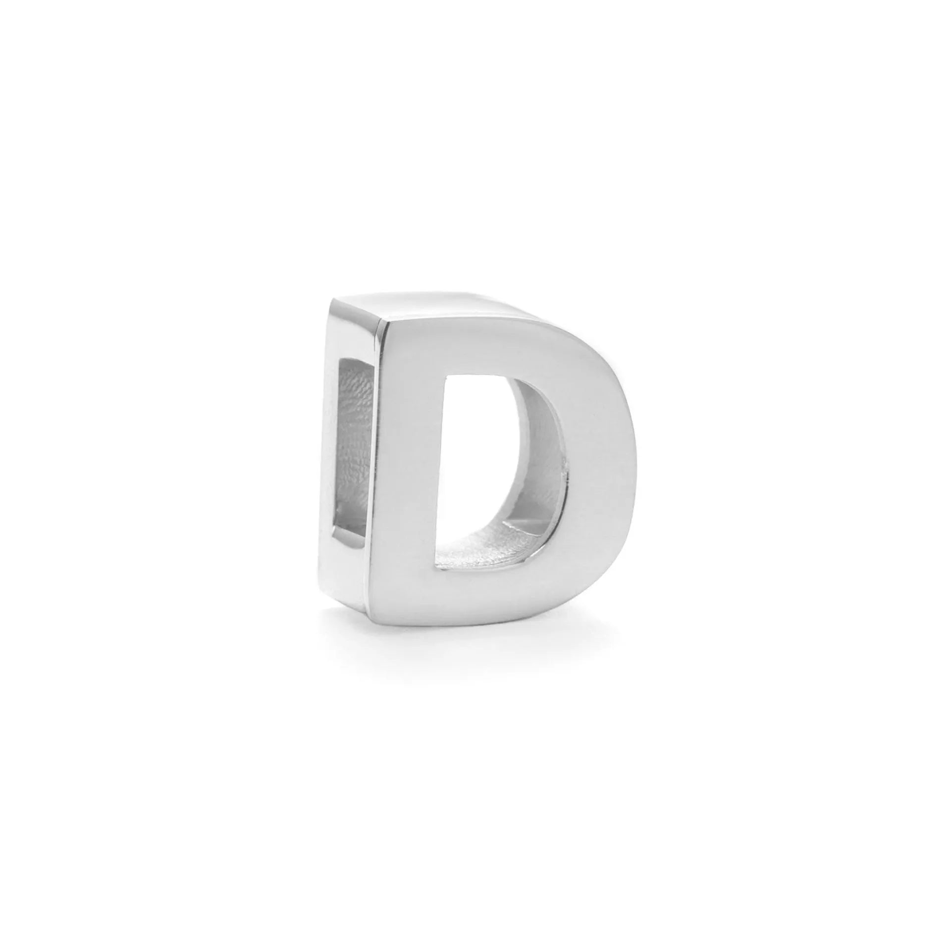 A gold and a silver titanium steel necklace with letter and number pendants on a 40.5cm chain.