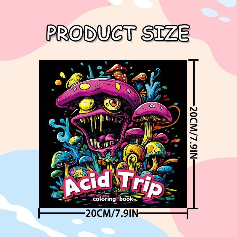 Acid tour coloured paper painting book with a length of 200mm