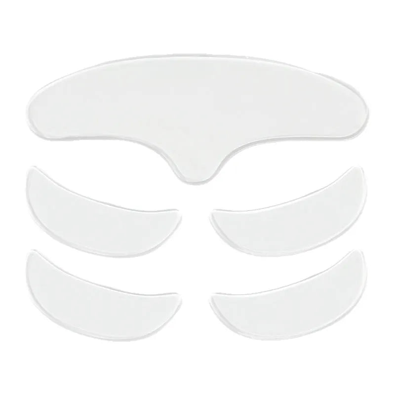 Five silicone anti-wrinkle face stickers for wrinkle removal and prevention