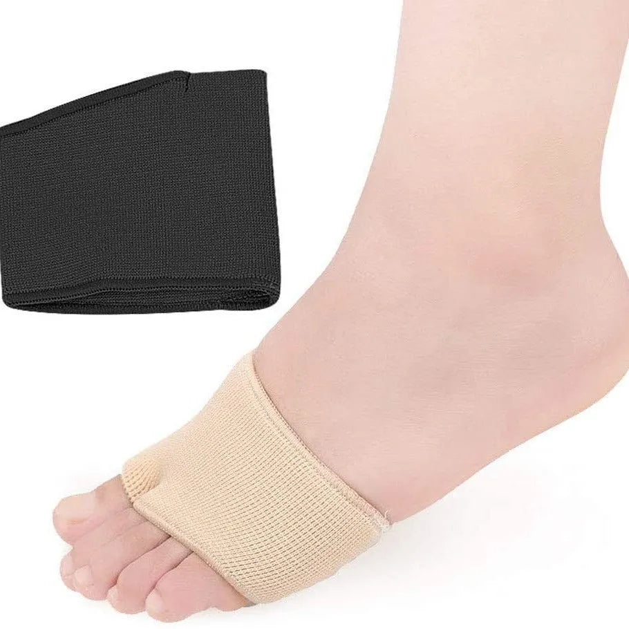 Thumb valgus support sleeve in thickened super soft nylon, unisex adult design, skin colour and black, sizes S L XL