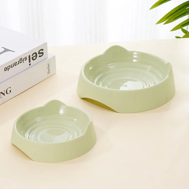 Ceramic dog slow feeder bowl in pink colour showing maze pattern with raised ridges