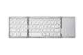 Three folding wireless Bluetooth keyboard with touch pad, 30.4cm portable keyboard in black, dark grey or silver white