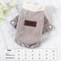 Lambswool grey fleece-lined dog vest for autumn and winter pet warmth
