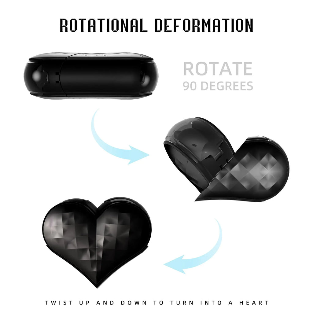 Heart-shaped in-ear wireless Bluetooth headset in white, black or pink with noise reduction and 15 metre range