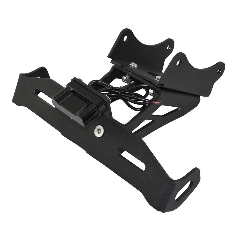 Black aluminium alloy licence plate holder for Honda motorcycle rear mounting