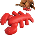 Red hard nylon dog chew toy for aggressive chewers measuring 170mm length