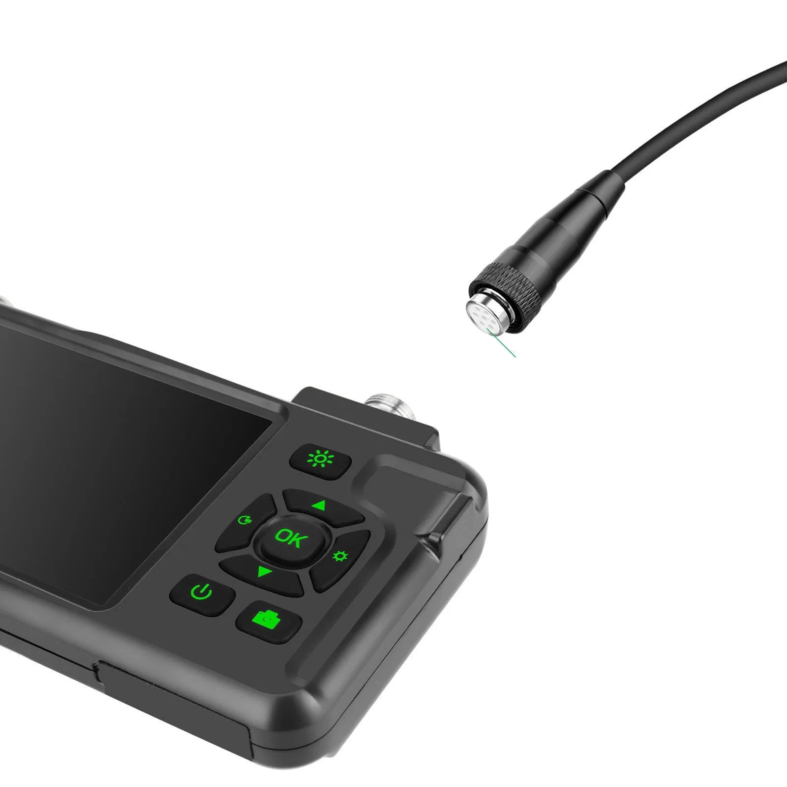 Handheld industrial endoscope with 4.5-inch screen and 5.5mm camera for automotive pipeline inspection