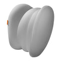 Grey and orange car head pillow and lumbar support set with memory foam interior