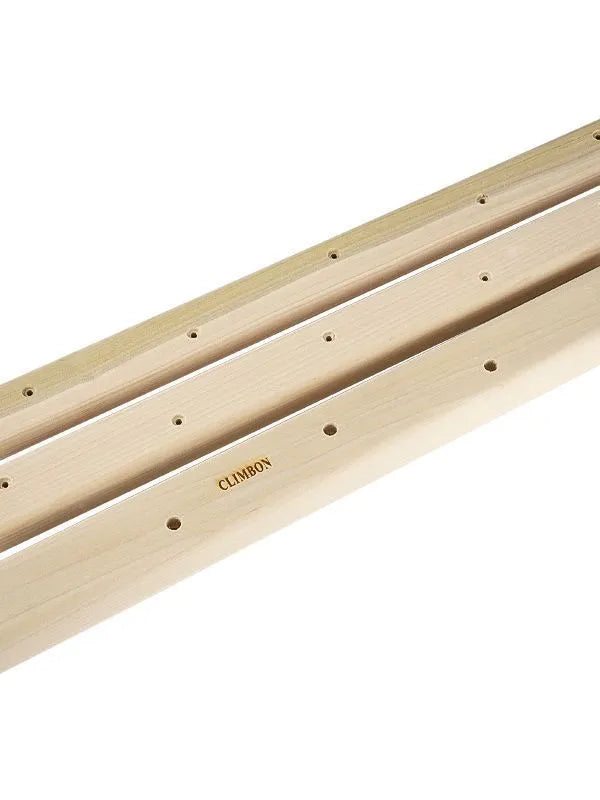 Set of three solid wooden fingerboards in 12cm, 40cm, and 50cm lengths for grip strength training