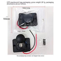 Black 12V USB car charger with 3.1A output and mounting screws for vehicle installation