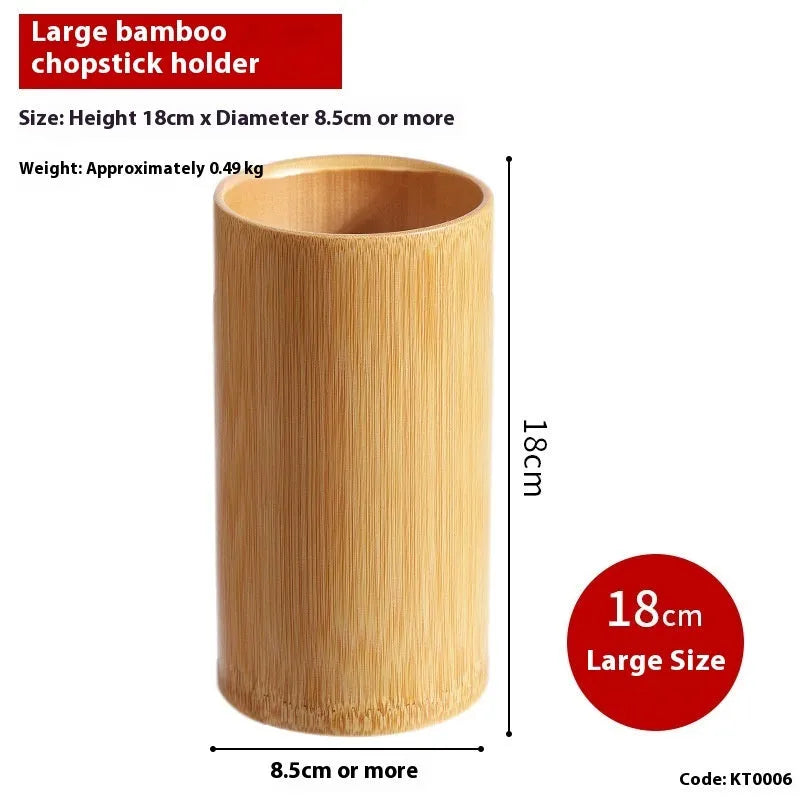 Bamboo chopsticks holder in creative style showing multiple size options for kitchen organisation