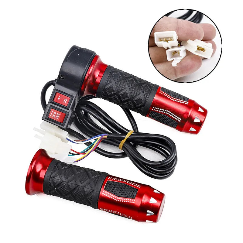 Three-wheel electric car modification accelerator handle with three-speed rotating switch in assorted colours