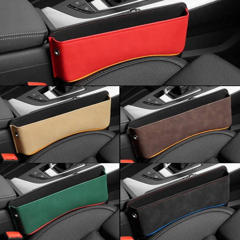 Leather car seat storage box organiser in five colour options