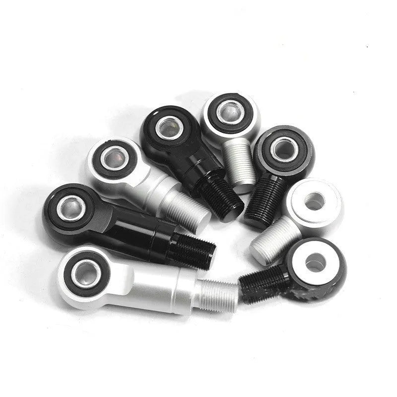 16mm aluminium alloy motorcycle shock fork conversion round head in black and silver.