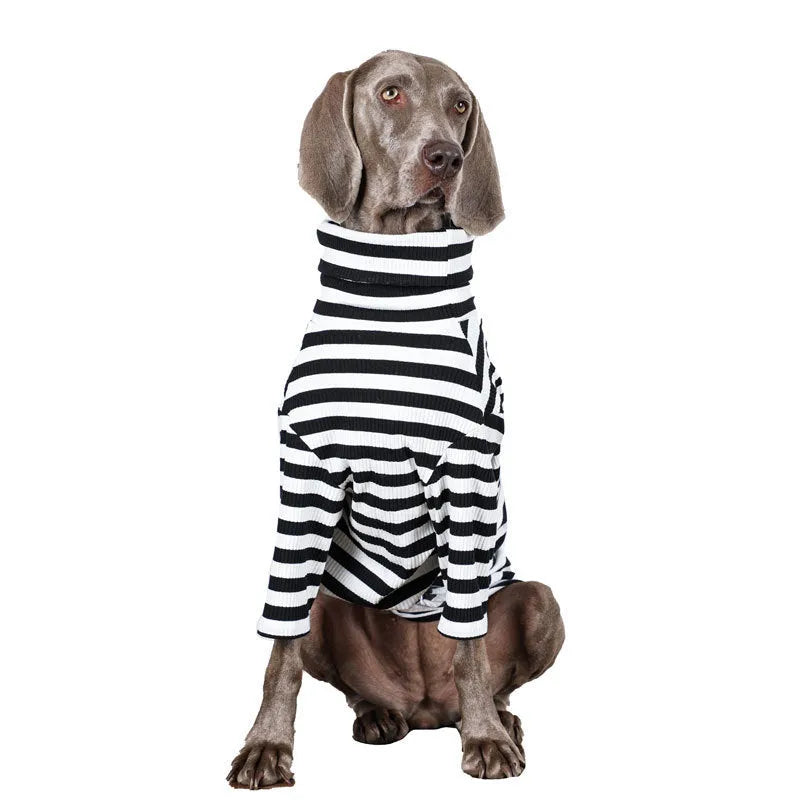 Black and white thin polyester jacket for a large dog, shown in size XL for autumn or winter.