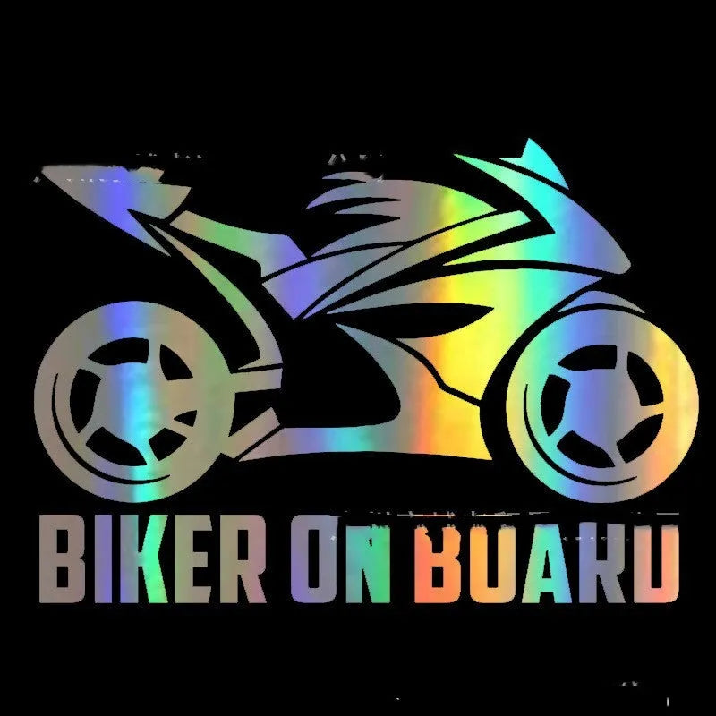 Motorcycle pattern reflective safety stickers for cars and motorcycles in multiple colours