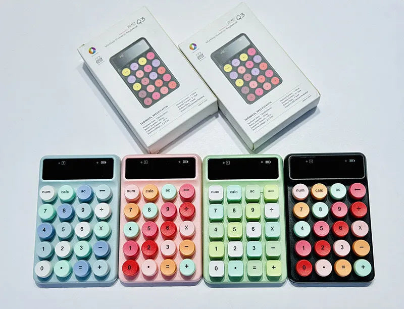 Mini portable wireless keyboard in Macaron colours with ABS plastic construction