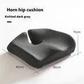 Memory foam office chair cushion with solid colour polyester cover measuring 36x40x11cm for waist support