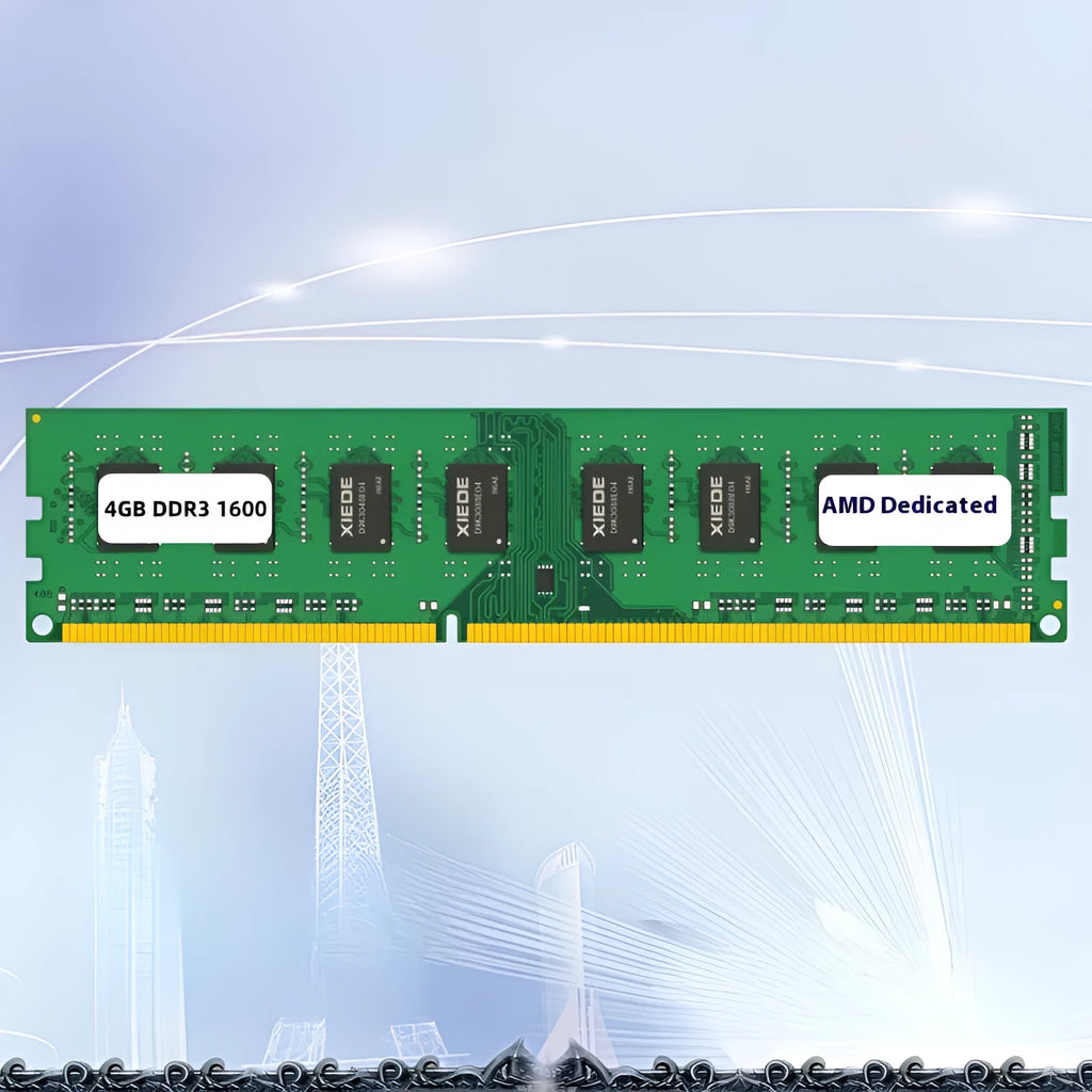 Single 4GB DDR3 desktop memory module for AMD computer systems.