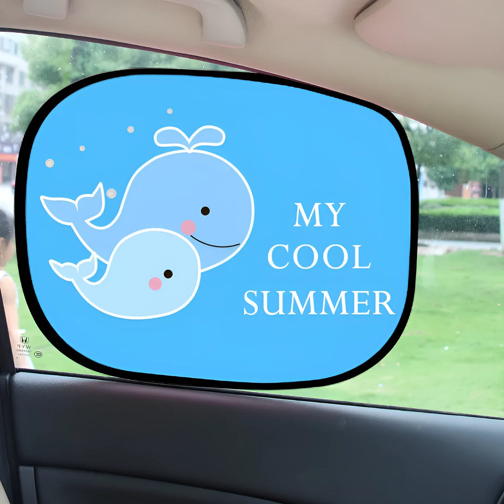 Electrostatic adsorption car side window sunshade made from nylon mesh material in packaging