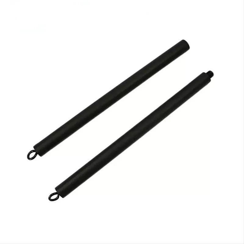 Two-segment push-and-pull yoga fitness stick with rope mechanism for pilates resistance training