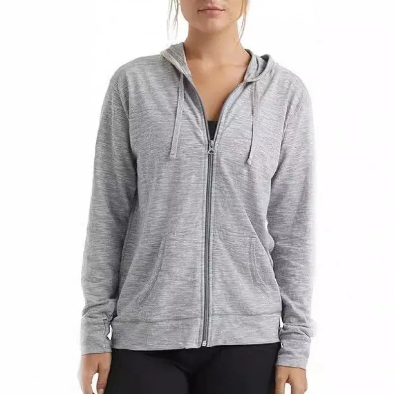 Women's loose fit pullover hoodie in solid black, long sleeve, polyester, size S-XXL
