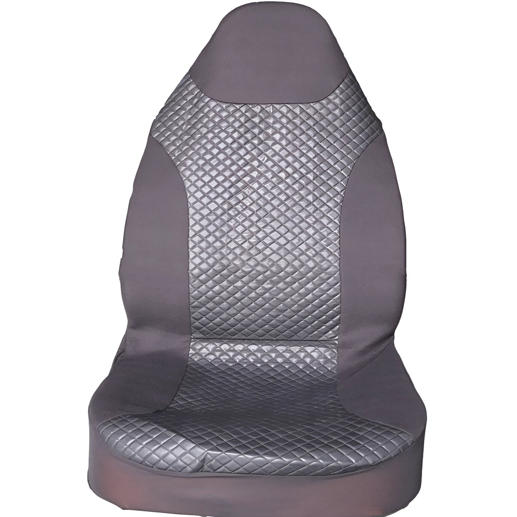 Black quilted PU automotive seat cover with sponge composite construction