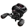 Drip Wheel spinning fishing reel with metal body, showing left and right hand wheel options.