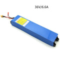 36V lithium-ion battery pack for an electric scooter with 10.4Ah, 7.8Ah, and 6.6Ah capacity options.