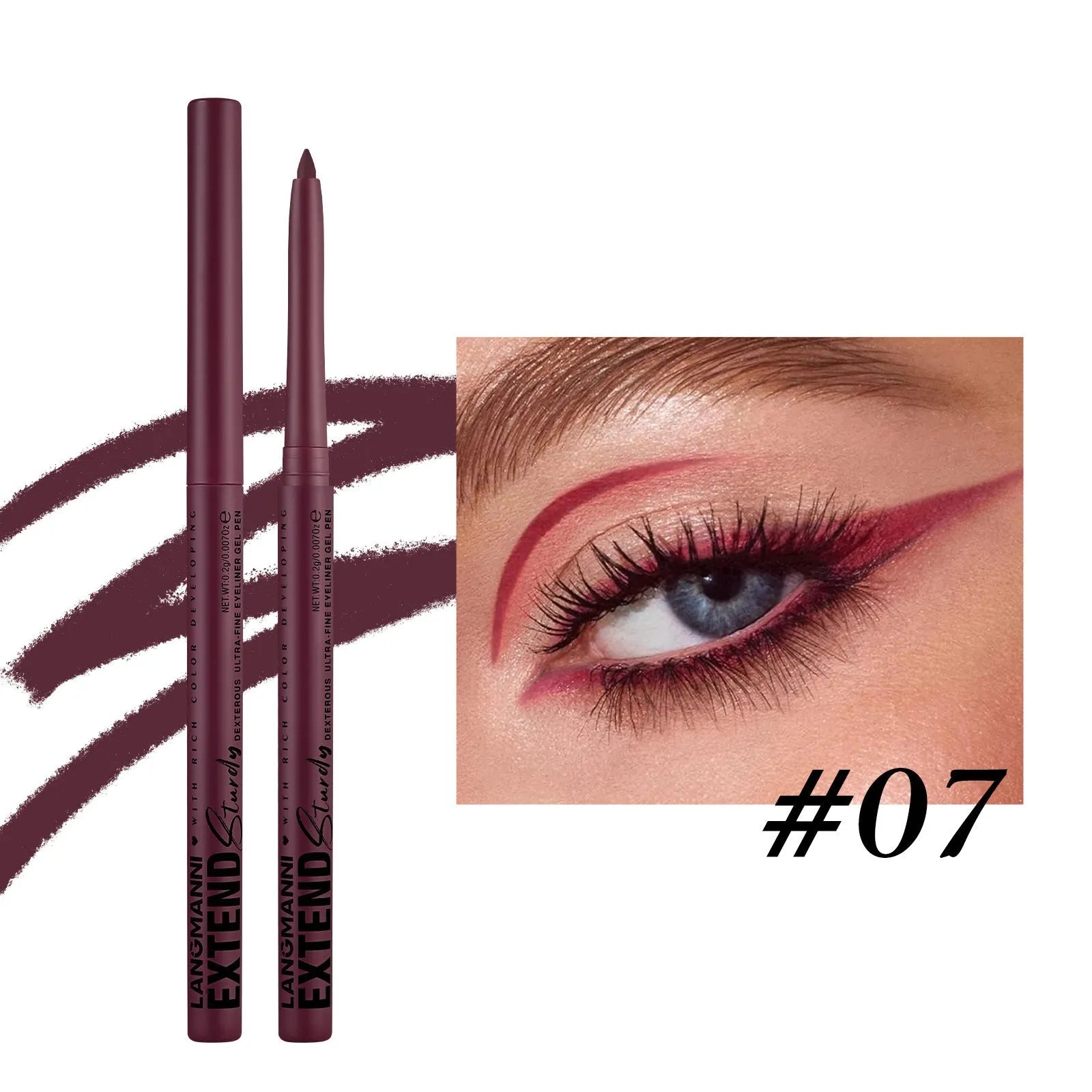 12 colourful gel glitter eyeliner pencils in vibrant shades with matte, glitter, metallic, and pearl effects