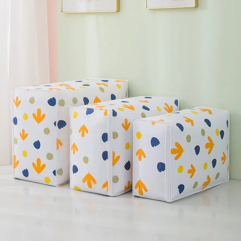 PEVA dust-proof quilt storage bag in small medium large sizes for bedroom clothing and quilt storage
