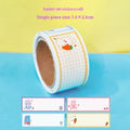 Roll of printed cartoon tape stickers with dinosaur design for labelling books and belongings