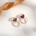 Geometric brass and stainless steel tassel ear clips for non-pierced ears, colour G0053.