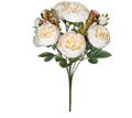 Silk artificial peony bouquet in champagne colour for wedding or home decoration